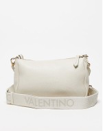 Valentino never shoulder bag with detachable webbing strap in ecru