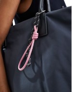 tote bag with removable carabiner in grey