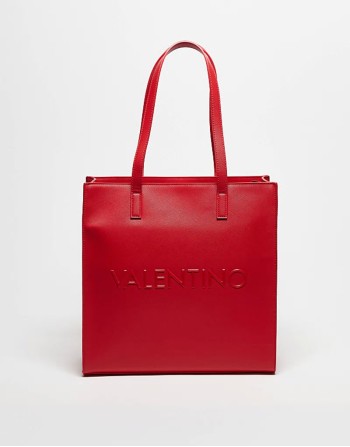 Valentino special syla logo tote bag in red