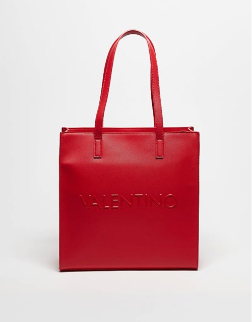 Valentino special syla logo tote bag in red