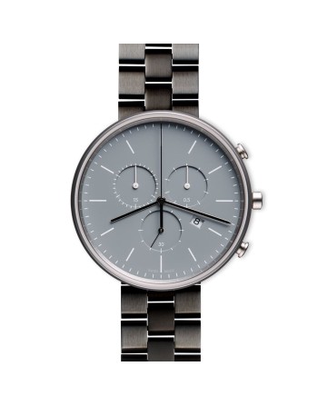 M40 chronograph watch in polished steel